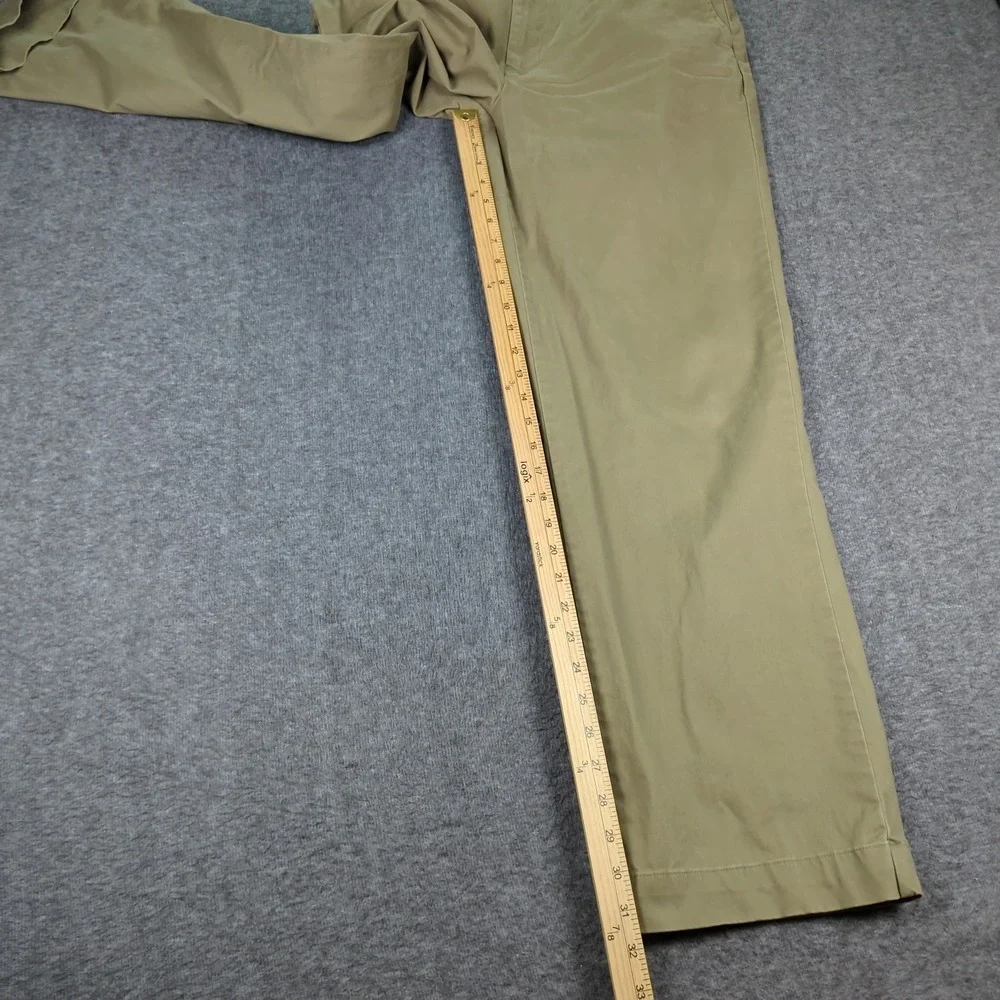 Polo Ralph Lauren Pants Mens 34x32 Khaki Green Casual‎ Preppy Flat Front Office